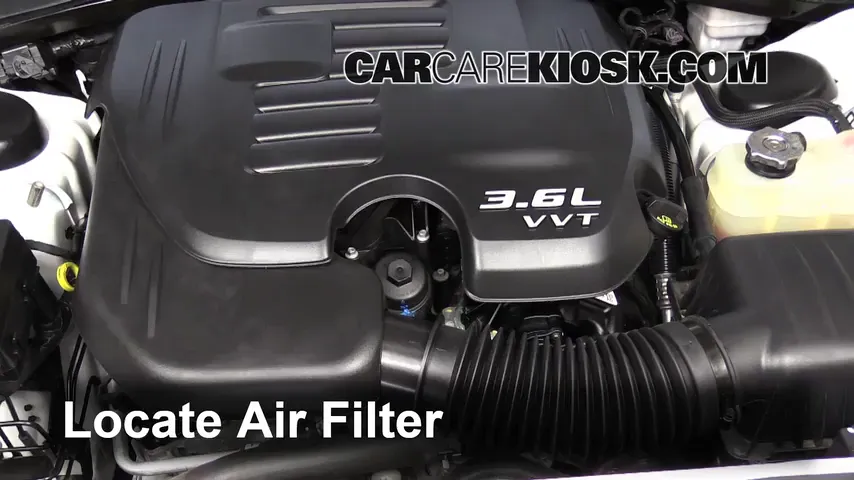 2013 Dodge Charger SE 3.6L V6 FlexFuel Air Filter (Engine) Replace